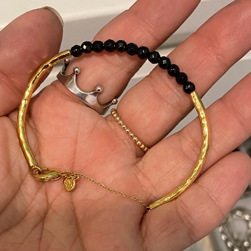 Gorjana black abs gold bracelet